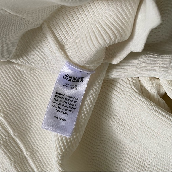 House of Harlow 1960 Cream Ribbed Wide Leg Pants - Picture 5 of 7